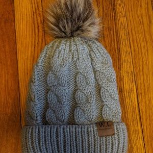 Grey White Leopard Crochet Hat Winter hat